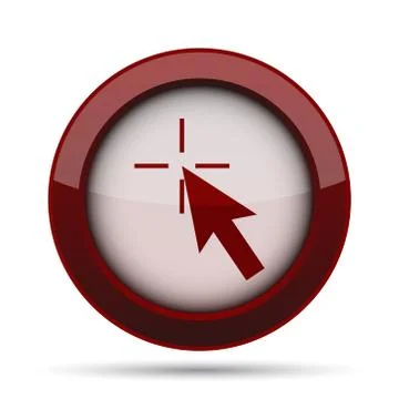 Click here icon. Internet button on white background. . Stock Illustration