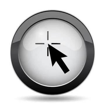 Click here icon. Internet button on white background.. Stock Illustration