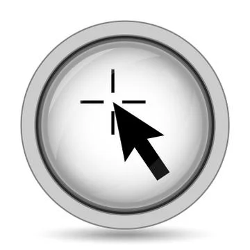 Click here icon. Internet button on white background.. Stock Illustration