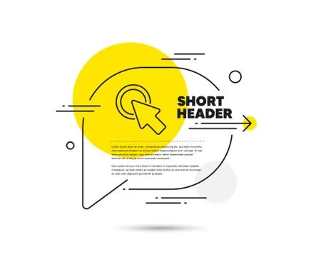 Click here line icon. Push the button sign. Vector Stock Illustration