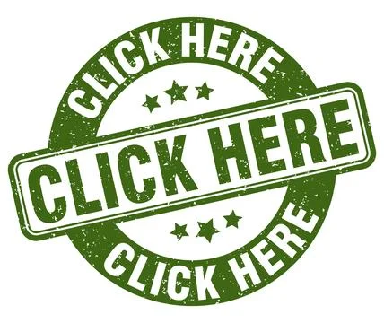 Click here stamp. click here label. round grunge sign Stock Illustration