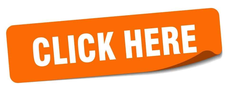 Click here sticker. click here label Stock Illustration