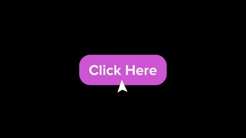 "Click Here" text on an animated pink button with a moving cursor 스톡 동영상 342734772