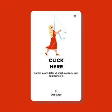 Click here vector Stock Illustration