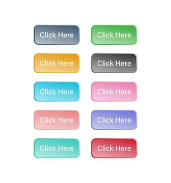 Click here web button flat design template Stock Illustration