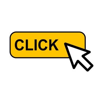 Click here web button, internet flat pointer design, press link vector illust イラスト素材