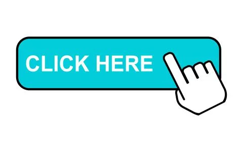 Click here web button, internet flat pointer design, press link vector illust Stock Illustration