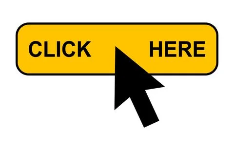 Click here web button, internet flat pointer design, press link vector illust Stockillustratie