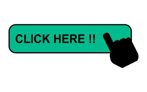 Click here web button, internet flat pointer design, press link vector illust Stock Illustration
