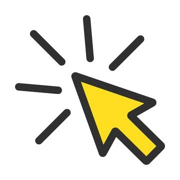 Click icon arrow mouse, web button cursor. Digital design vector illustration Illustrazione stock