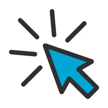 Click icon arrow mouse, web button cursor. Digital design vector illustration Illustrazione stock