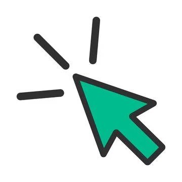 Click icon arrow mouse, web button cursor. Digital design vector illustration 스톡 일러스트