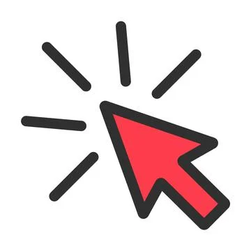 Click icon arrow mouse, web button cursor. Digital design vector illustration Stockillustratie