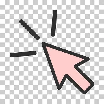 Click icon arrow mouse, web button cursor. Digital design vector illustration Illustrazione stock