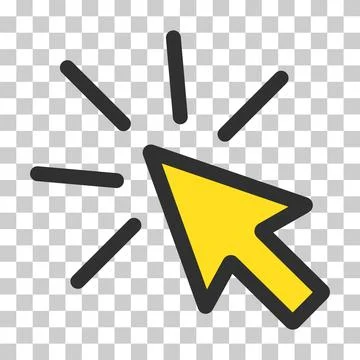 Click icon arrow mouse, web button cursor. Digital design vector illustration Stock Illustration