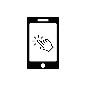 Click icon. cursor symbol icon. mouse click symbol laptop computer, notebook Illustrazione stock