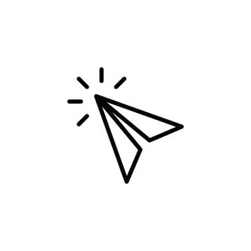 Click icon. cursor symbol icon. mouse click symbol Stock Illustration