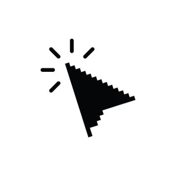 Click icon. cursor symbol icon. mouse click symbol Stock Illustration