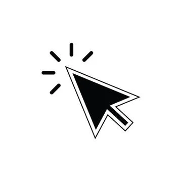Click icon. cursor symbol icon. mouse click symbol Stock Illustration