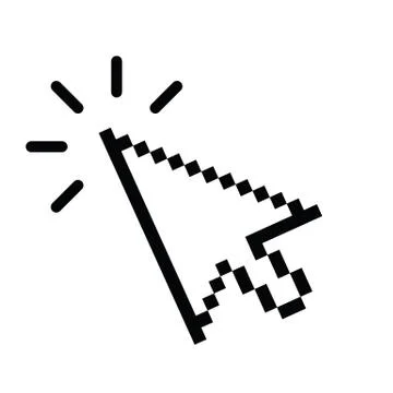 Click icon. cursor symbol icon. mouse click symbol Stock Illustration