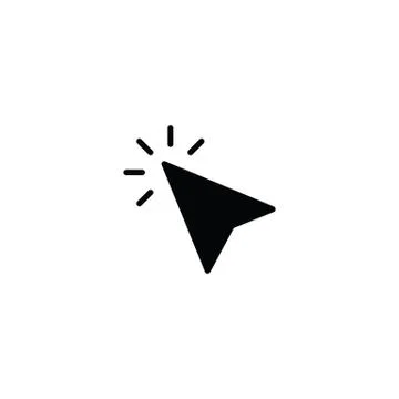 Click icon. cursor symbol icon. mouse click symbol Stock Illustration