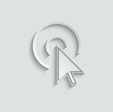 Click icon. cursor symbol icon. mouse click symbol Stock Illustration