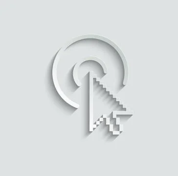 Click icon. cursor symbol icon. mouse click symbol Stock Illustration