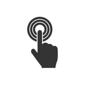 Click icon flat Stock Illustration