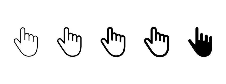 Click icon. Hand pointer tap gesture vector illustration. Finger tap action.. イラスト素材