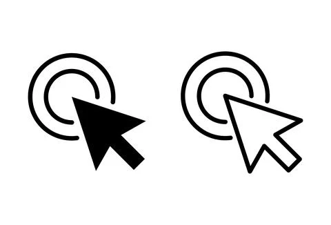 Click icon set. pointer arrow icon. cursor icon vector イラスト素材