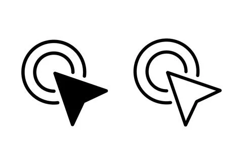 Click icon set. pointer arrow icon. cursor icon vector Illustrazione stock