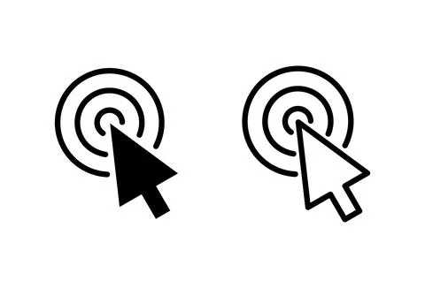 Click icon set. pointer arrow icon. cursor icon vector Stock Illustration