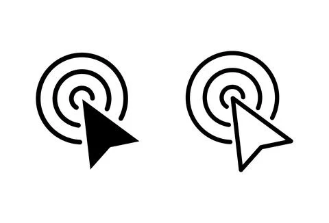 Click icon set. pointer arrow icon. cursor icon vector Stock Illustration