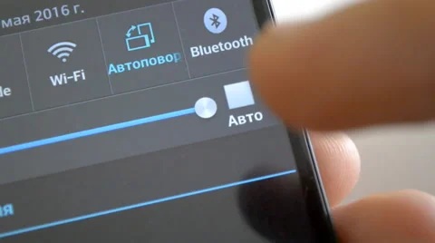 Click on the icon to turn on WI-FI smartphone Stock Footage 62908542