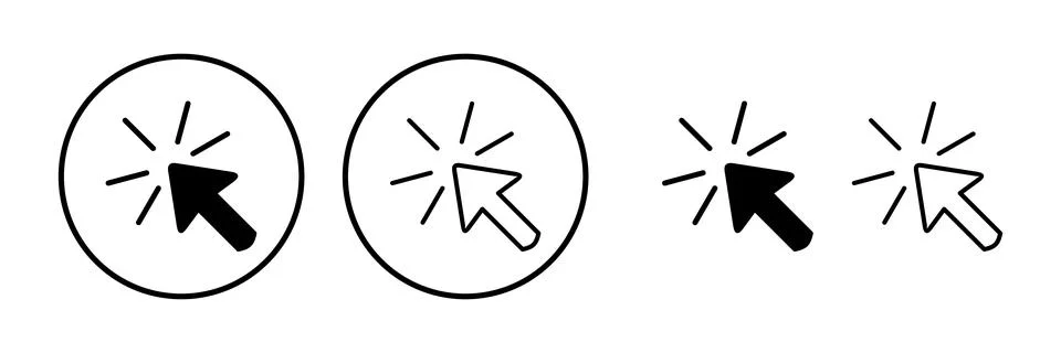 Click icon vector. cursor icon vector. pointer sign Illustrazione stock