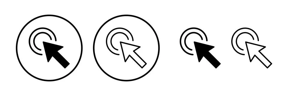 Click icon vector. cursor icon vector. pointer sign Stock Illustration