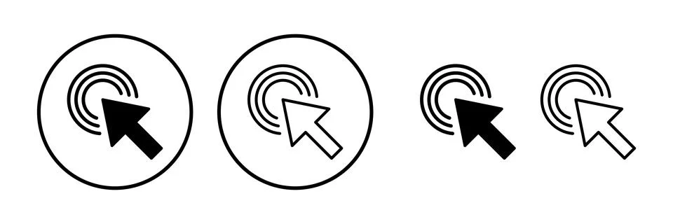 Click icon vector. cursor icon vector. pointer sign Stock Illustration