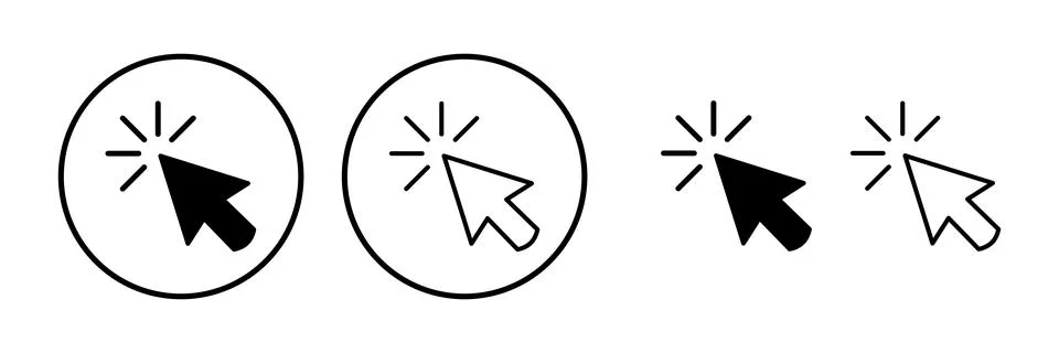 Click icon vector. cursor icon vector. pointer sign Illustrazione stock