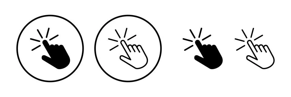 Click icon vector. cursor icon vector. pointer sign 스톡 일러스트