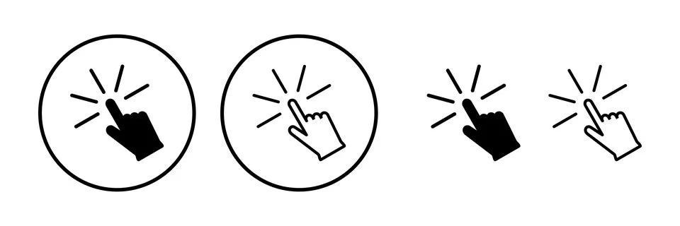 Click icon vector. cursor icon vector. pointer sign イラスト素材