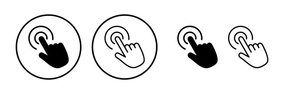 Click icon vector. cursor icon vector. pointer sign Illustrazione stock