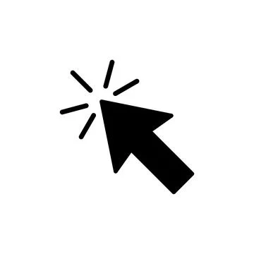 Click icon vector. cursor icon vector. pointer sign 스톡 일러스트
