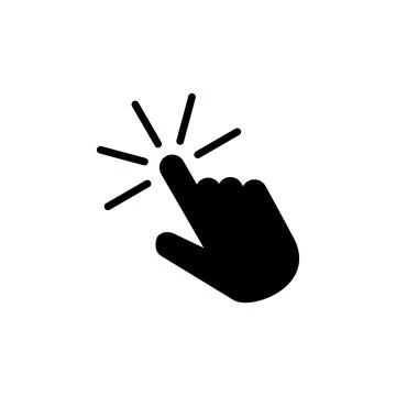 Click icon vector. cursor icon vector. pointer sign Illustrazione stock