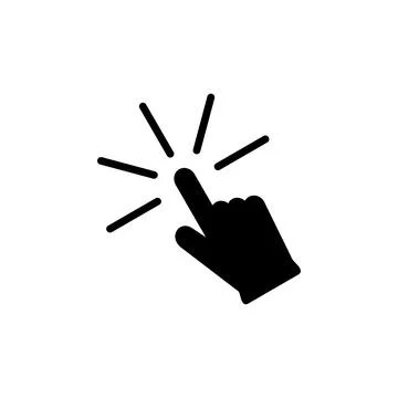 Click icon vector. cursor icon vector. pointer sign イラスト素材