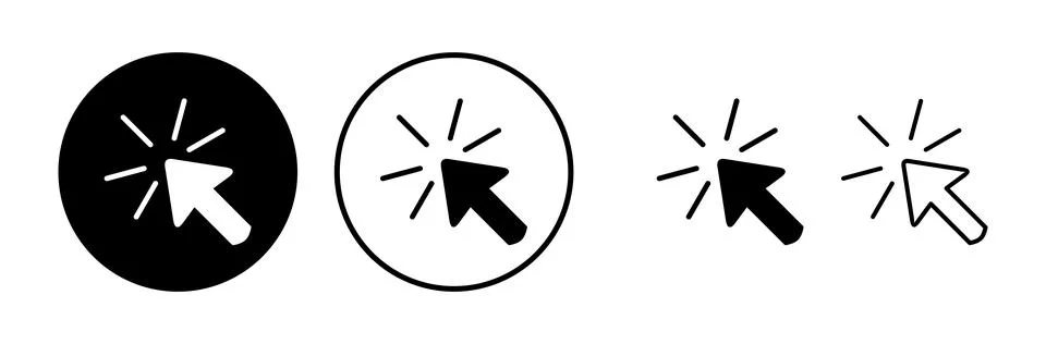 Click icon vector. cursor icon vector. pointer sign Illustrazione stock