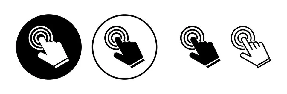 Click icon vector. cursor icon vector. pointer sign Illustrazione stock