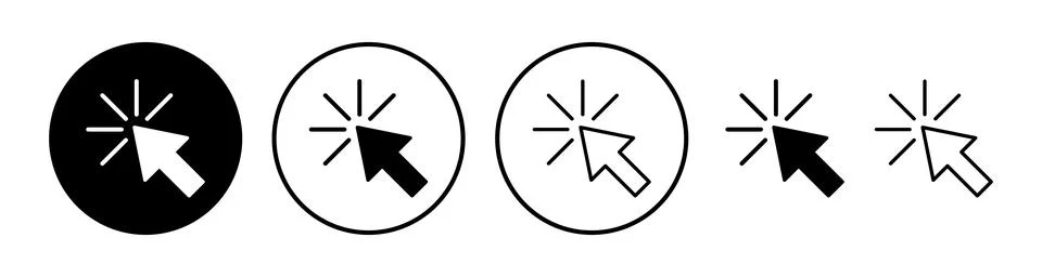 Click icon vector. cursor icon vector. pointer sign Stockillustratie