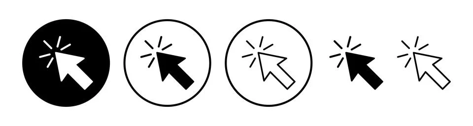 Click icon vector. cursor icon vector. pointer sign 스톡 일러스트