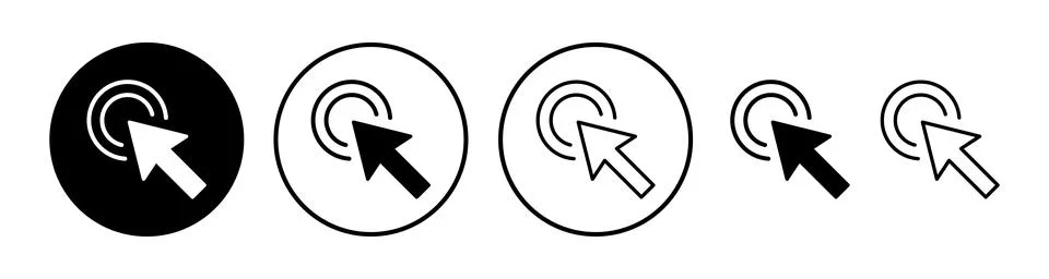 Click icon vector. cursor icon vector. pointer sign Illustrazione stock