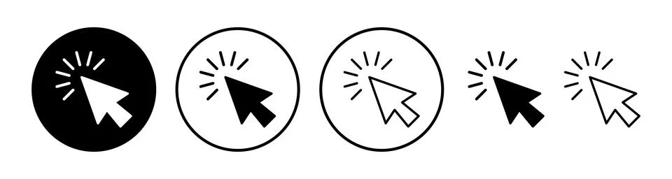 Click icon vector. cursor icon vector. pointer sign Illustrazione stock